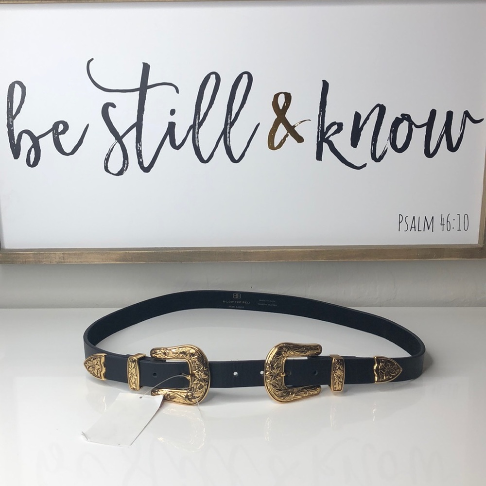 B-Low The Belt Smooth Leather Gold/Black - Picture 5 of 5